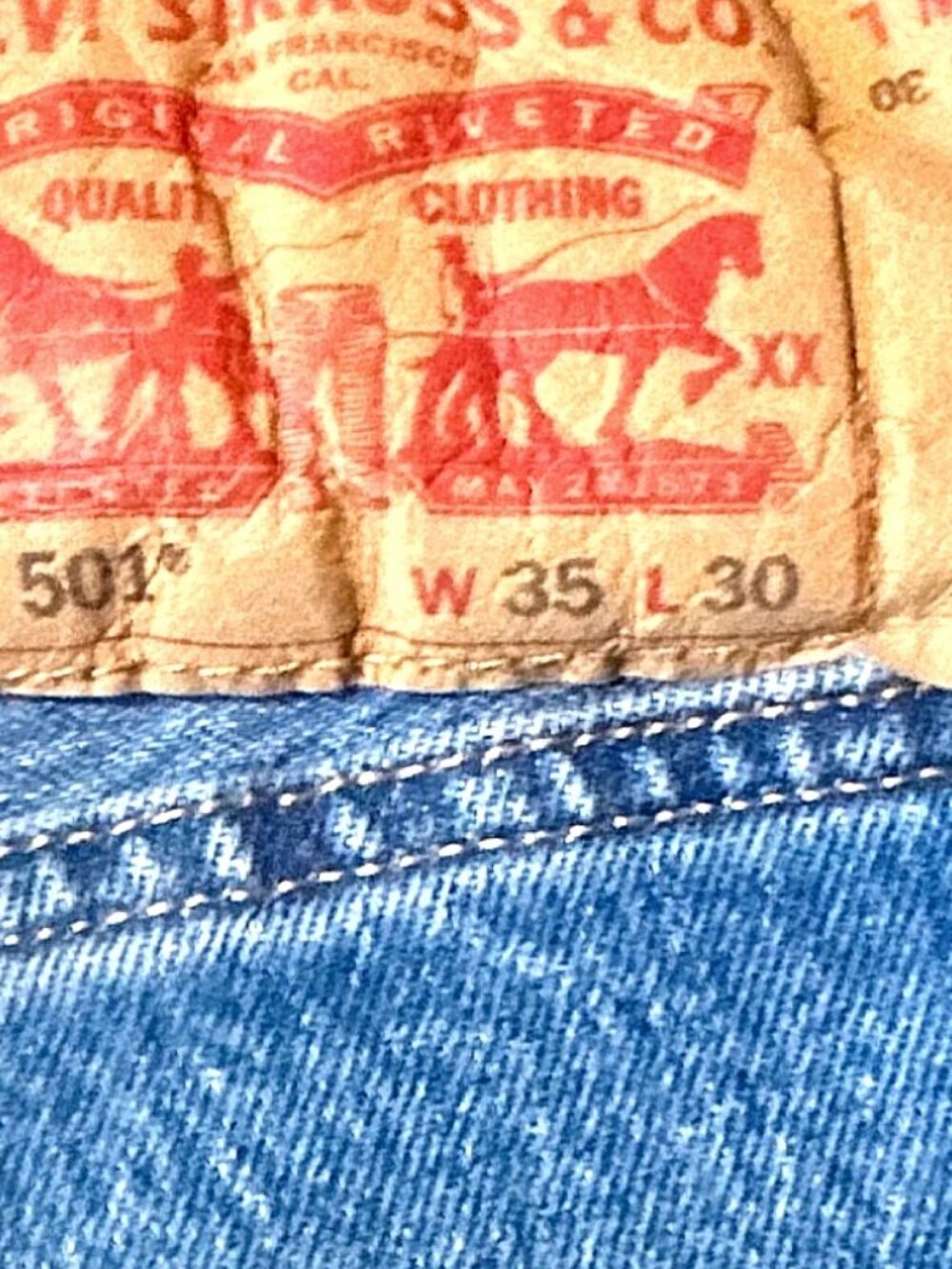 Levi’s 501 Jeans Men’s 35x30 Medium Wash Straight Leg